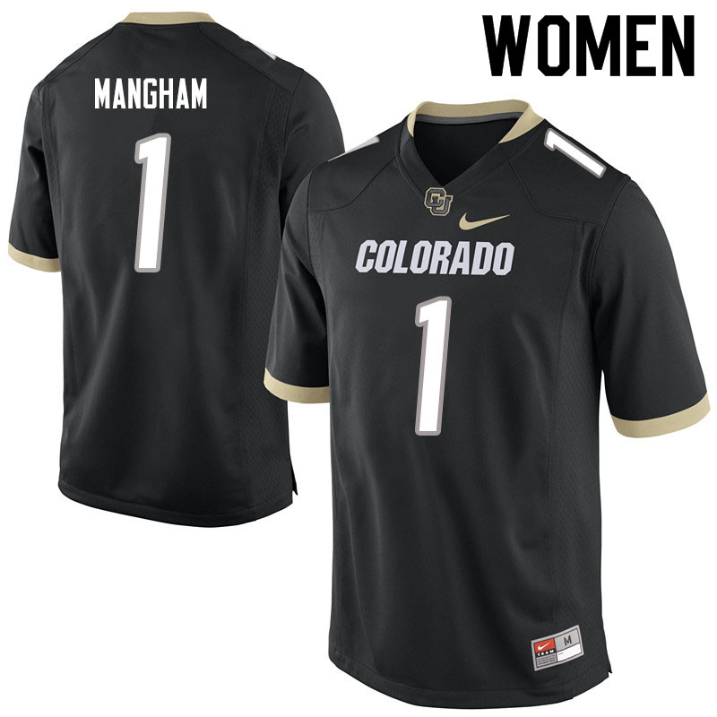 Women #1 Jaren Mangham Colorado Buffaloes College Football Jerseys Sale-Black - Click Image to Close